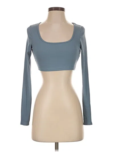 Pre-owned Shein 3/4 Sleeve T-shirt In Blue