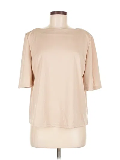 Shein 3/4 Sleeve T-shirt In Brown
