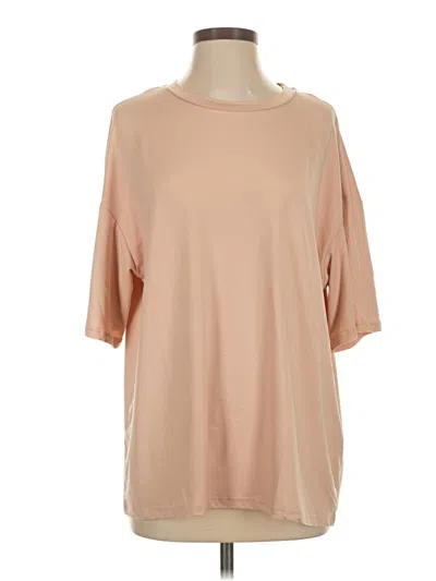 Pre-owned Shein 3/4 Sleeve T-shirt In Brown