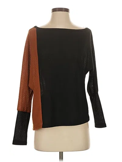 Pre-owned Shein 3/4 Sleeve T-shirt In Brown