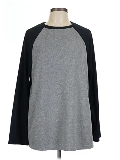 Pre-owned Shein 3/4 Sleeve T-shirt In Gray