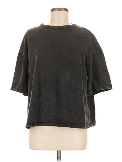 Pre-owned Shein 3/4 Sleeve T-shirt In Gray