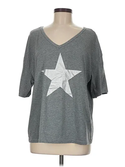 Pre-owned Shein 3/4 Sleeve T-shirt In Gray