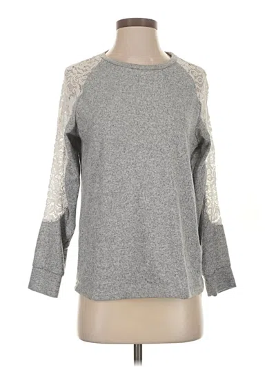 Pre-owned Shein 3/4 Sleeve T-shirt In Gray