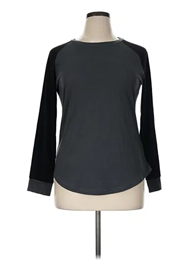 Pre-owned Shein 3/4 Sleeve T-shirt In Gray