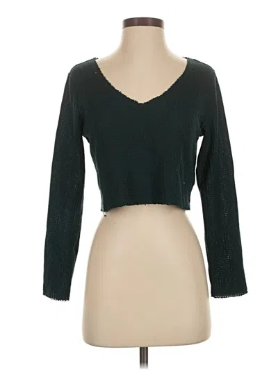 Pre-owned Shein 3/4 Sleeve T-shirt In Green