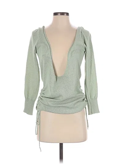 Pre-owned Shein 3/4 Sleeve T-shirt In Green