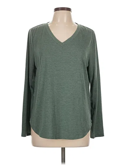 Pre-owned Shein 3/4 Sleeve T-shirt In Green