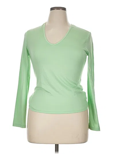 Pre-owned Shein 3/4 Sleeve T-shirt In Green