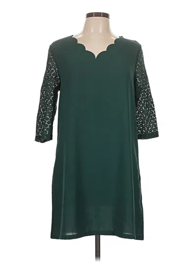 Pre-owned Shein 3/4 Sleeve T-shirt In Green
