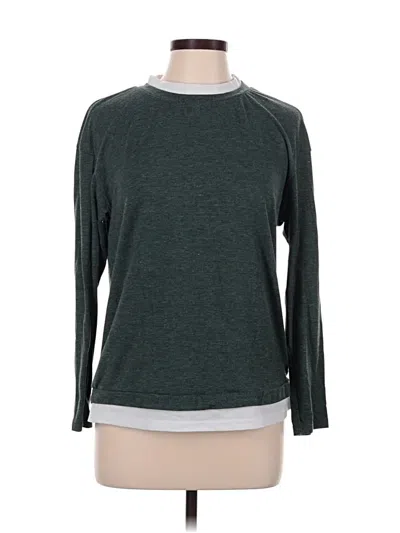 Pre-owned Shein 3/4 Sleeve T-shirt In Green