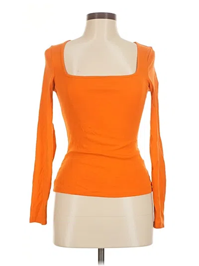 Pre-owned Shein 3/4 Sleeve T-shirt In Orange