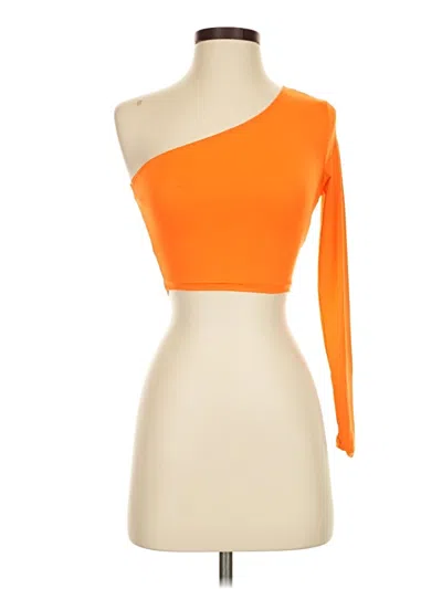 Pre-owned Shein 3/4 Sleeve T-shirt In Orange