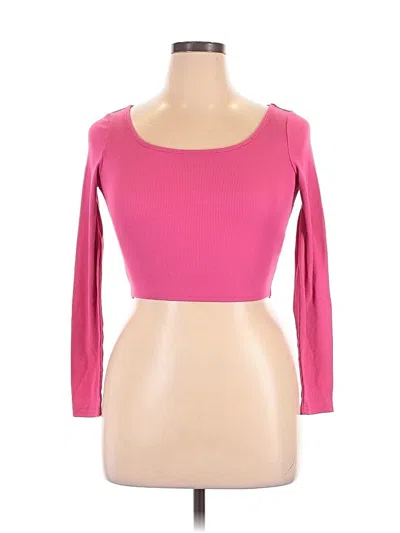 Pre-owned Shein 3/4 Sleeve T-shirt In Pink