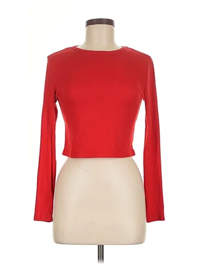 Pre-owned Shein 3/4 Sleeve T-shirt In Red
