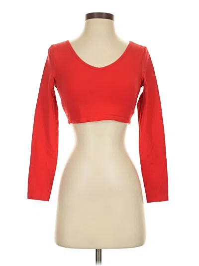 Pre-owned Shein 3/4 Sleeve T-shirt In Red