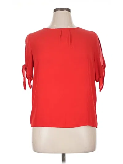 Pre-owned Shein 3/4 Sleeve T-shirt In Red