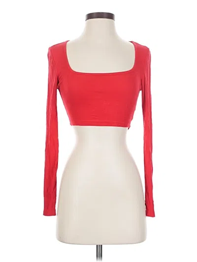 Pre-owned Shein 3/4 Sleeve T-shirt In Red