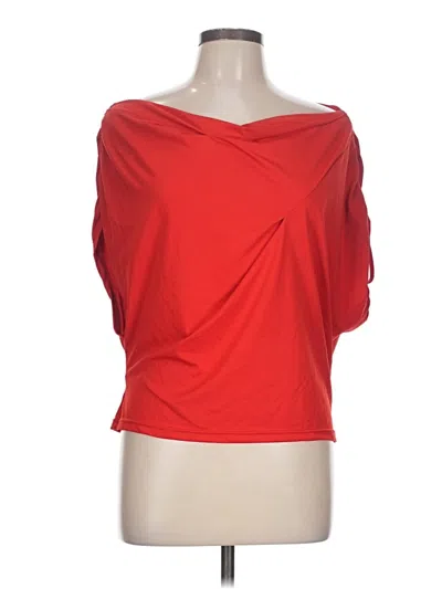 Pre-owned Shein 3/4 Sleeve T-shirt In Red