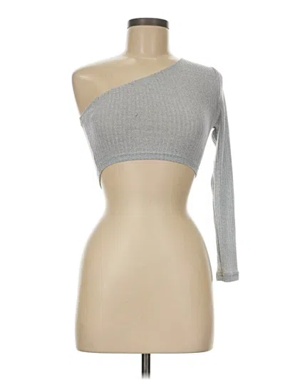 Pre-owned Shein 3/4 Sleeve T-shirt In Silver