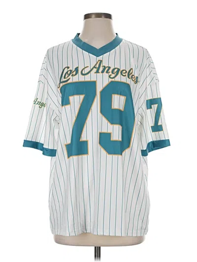 Pre-owned Shein 3/4 Sleeve T-shirt In Teal