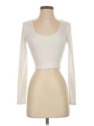 Pre-owned Shein 3/4 Sleeve T-shirt In White