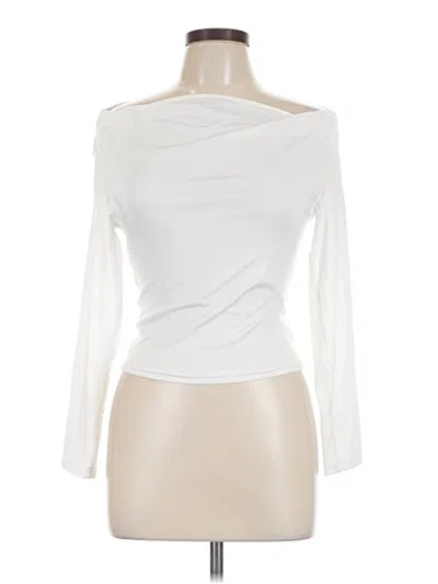 Pre-owned Shein 3/4 Sleeve T-shirt In White