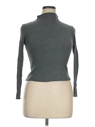 Pre-owned Shein 3/4 Sleeve Turtleneck In Gray