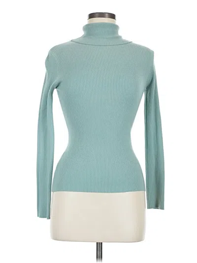 Pre-owned Shein 3/4 Sleeve Turtleneck In Teal