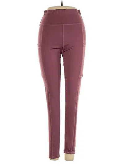 Pre-owned Shein Active Pants In Burgundy
