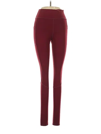 Pre-owned Shein Active Pants In Burgundy