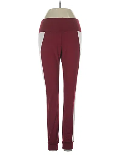 Pre-owned Shein Active Pants In Burgundy