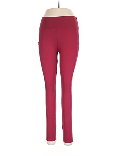 Pre-owned Shein Active Pants In Burgundy