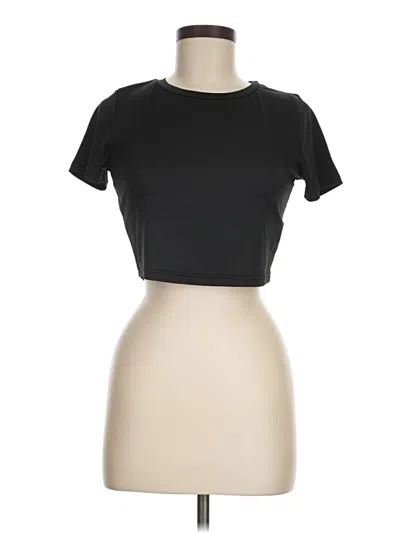 Pre-owned Shein Active T-shirt In Black