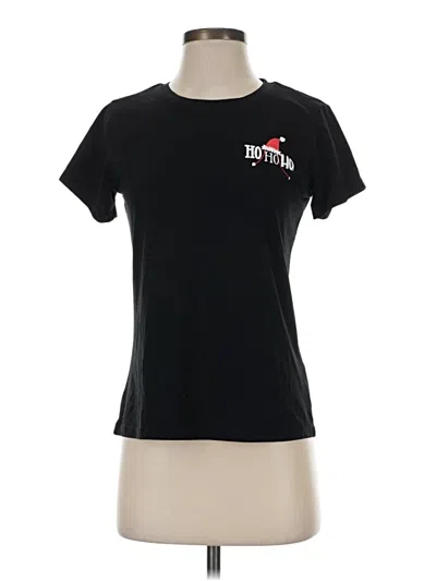 Pre-owned Shein Active T-shirt In Black