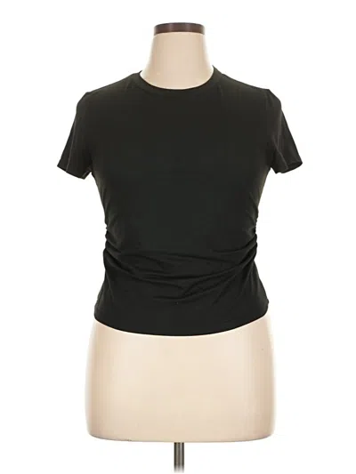 Pre-owned Shein Active T-shirt In Black