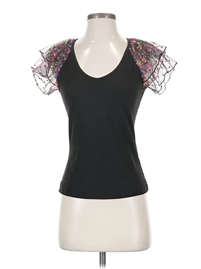 Pre-owned Shein Active T-shirt In Black