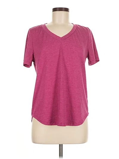 Pre-owned Shein Active T-shirt In Burgundy