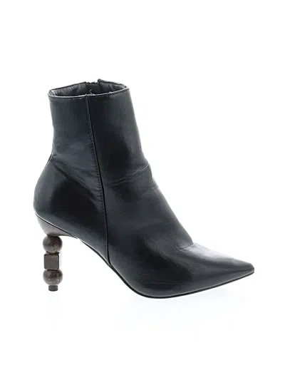 Pre-owned Shein Ankle Boots In Black