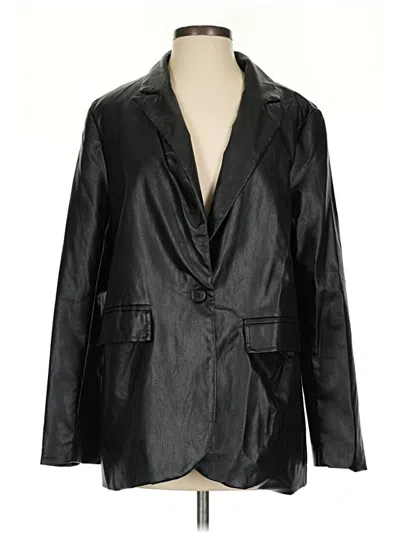 Pre-owned Shein Blazer Jacket In Black