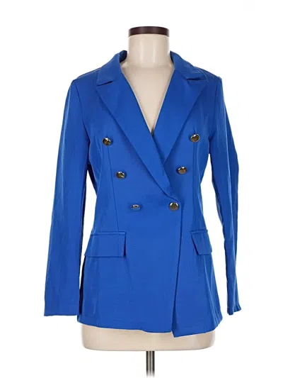 Pre-owned Shein Blazer Jacket In Blue