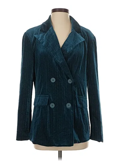 Pre-owned Shein Blazer Jacket In Blue