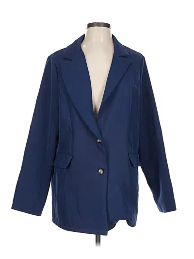 Pre-owned Shein Blazer Jacket In Blue