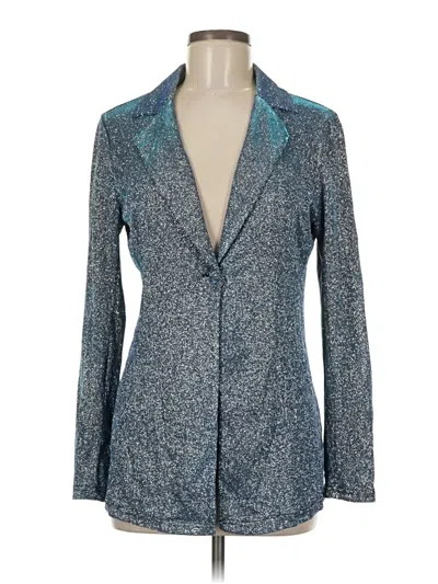 Pre-owned Shein Blazer Jacket In Blue