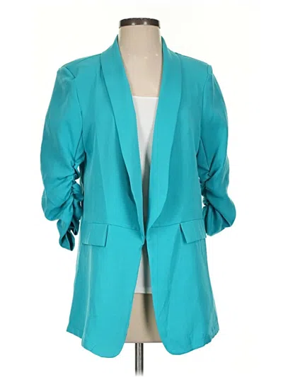 Pre-owned Shein Blazer Jacket In Blue