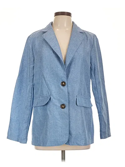Pre-owned Shein Blazer Jacket In Blue