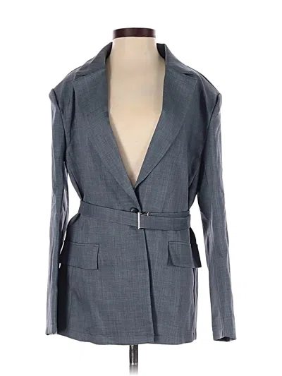 Pre-owned Shein Blazer Jacket In Blue