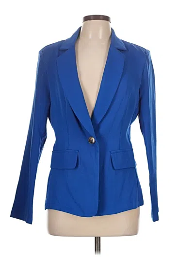 Pre-owned Shein Blazer Jacket In Blue