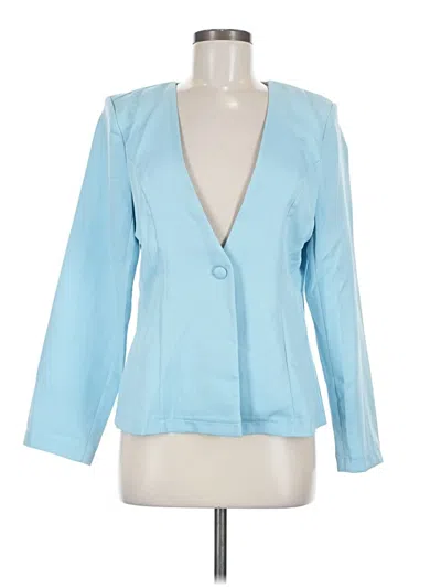 Pre-owned Shein Blazer Jacket In Blue