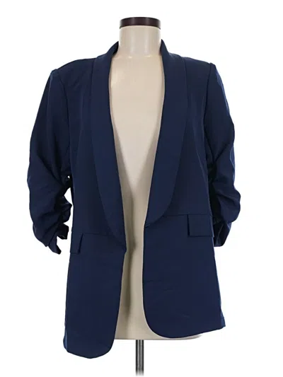 Pre-owned Shein Blazer Jacket In Blue